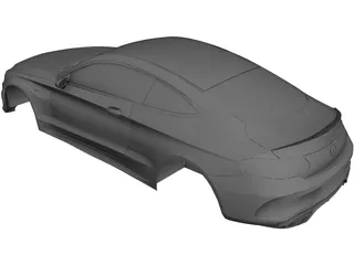Mercedes-AMG C63 Coupe Body CAD 3D Model