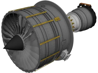 Jet Engine 3D Model