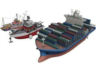 Boats Collection 3D Model