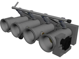 Custom ITB Manifold CAD 3D Model