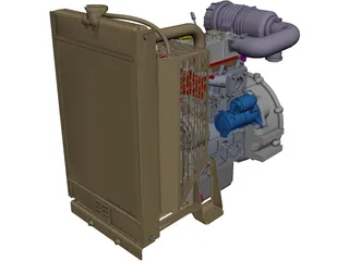 Perkins 403D-11 Engine CAD 3D Model