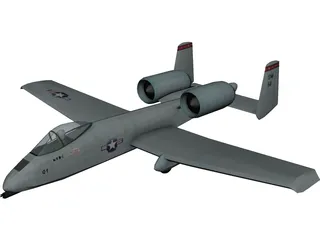 A-10 Thunderbolt II 3D Model