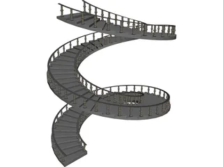 Spiral Staircase  3D Model