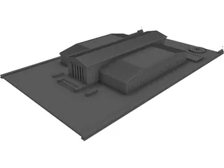 Supreme Court Building 3D Model 3D Preview