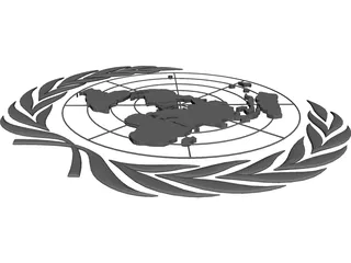 United Nations Seal 3D Model