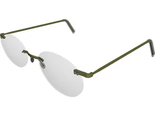 Glasses Woman 3D Model