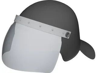 Anti-Riot Police Helmet 3D Model