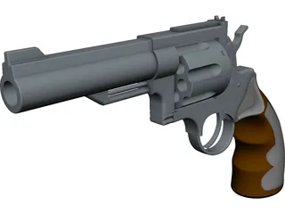 Smith and Wesson Revolver 3D Model