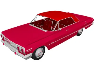 Chevrolet Impala 2-door (1963) 3D Model