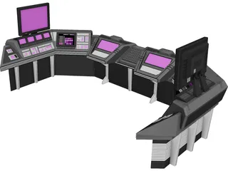 Workstation Console 3D Model