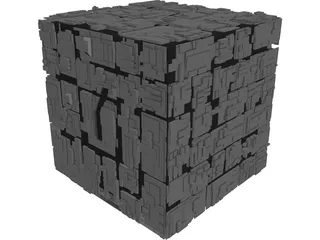 Borg Cube 3D Model 3D Preview