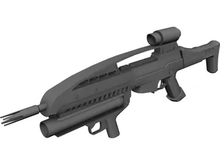 XM8 + XM320 Grenade Launcher 3D Model 3D Preview