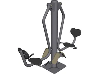 TR-4A Fitness Equipment CAD 3D Model
