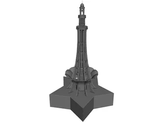 Minar E Pakistan 3D Model 3D Preview