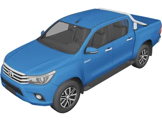 Toyota Hilux Double Cab (2016) 3D Model 3D Preview