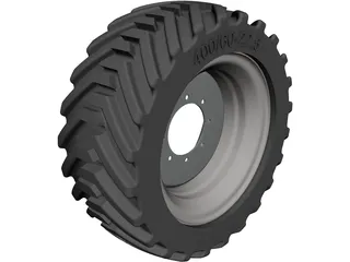 400/60-22.5 Tyre 3D Model 3D Preview