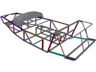 Lotus 7 Chassis CAD 3D Model