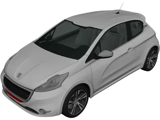 Peugeot 208 GTI (2013) 3D Model