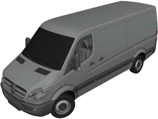 Mercedes-Benz Sprinter 3D Model 3D Preview