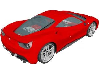 Ferrari 488 GTB (2016) 3D Model