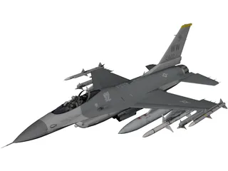 F-16C USAF 3D Model