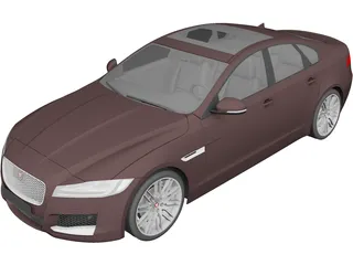 Jaguar XF (2016) 3D Model