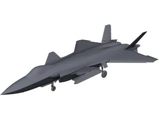 Chengdu J-20 CAD 3D Model