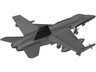 F-18 Hornet CAD 3D Model