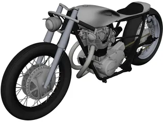Yamaha Custom Bike CAD 3D Model