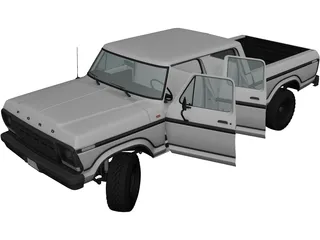 Ford F-Series Crewcab (1978) 3D Model