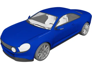 Fiat Torino Concept Coupe 3D Model 3D Preview
