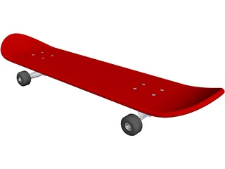 Skateboard CAD 3D Model