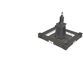 Alexandria Lighthouse 3D Model 3D Preview