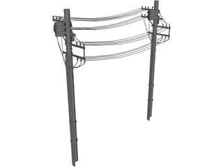 Power Line 3D Model