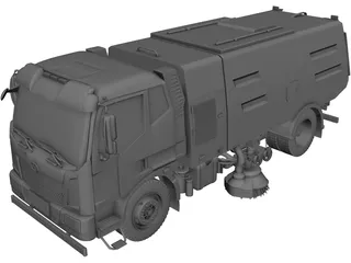 JieFang Road Sweeper 3D Model