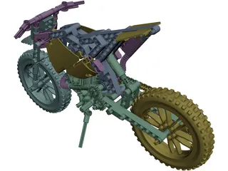 Lego Motorcycle 3D Model