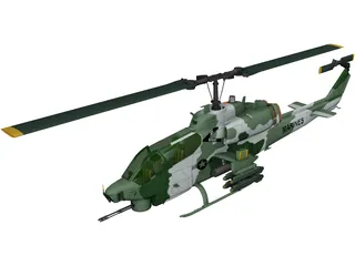 Bell AH-1W Super Cobra 3D Model