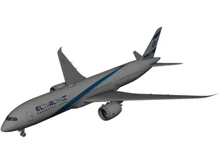 Boeing 787-9 Dreamliner El Al 3D Model