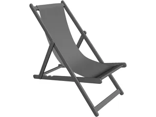 Deck Chair Beach 3D Model