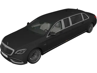 Mercedes-Maybach S650 Pullman (2019) 3D Model