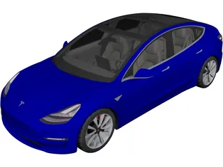 Tesla Model 3 (2020) 3D Model