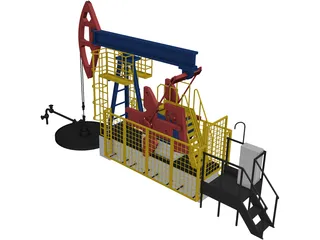 Arctic Oil Station 3D Model