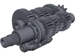 Honda CBR600RR Stock Gearbox 3D Model