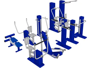 Gym Equipment 3D Model