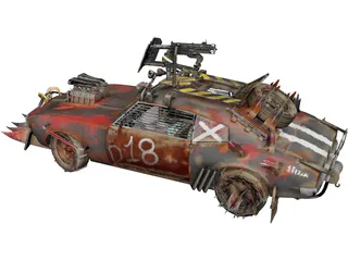 Zombie Car 3D Model