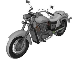 Honda VT400 Shadow 3D Model 3D Preview