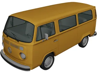 Volkswagen Transporter T2 (1972) 3D Model