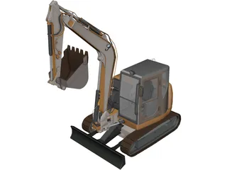 CASE CX80C Midi Excavator 3D Model