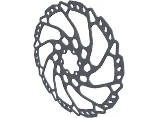 Shimano RT66 203mm Brake Rotor CAD 3D Model