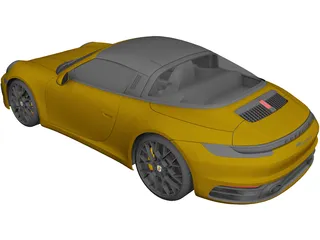 Porsche 911 [992] Targa (2019) 3D Model 3D Preview